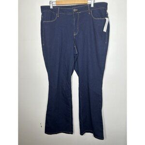 Faded Glory Women's Stretch Boot Cut Jeans Dark Wash Plus Size 20W NWT